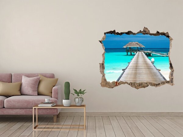 Nálepka fototapeta 3D výhled Dřevěné molo nd-k-65540351