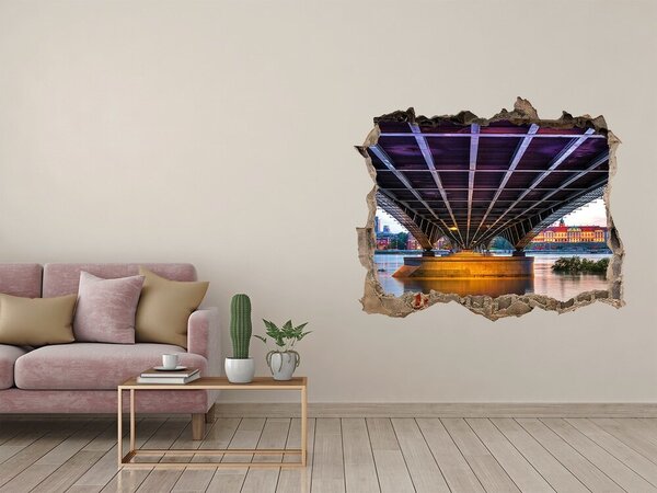 Nálepka fototapeta 3D výhled Most ve Varšavě nd-k-65860025