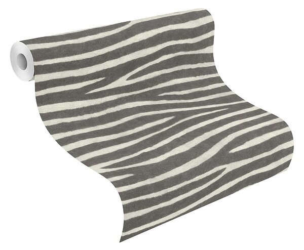 RASCH | Vliesová tapeta na zeď African Queen 751727 | 0,53 x 10,05 m | černá, bílá