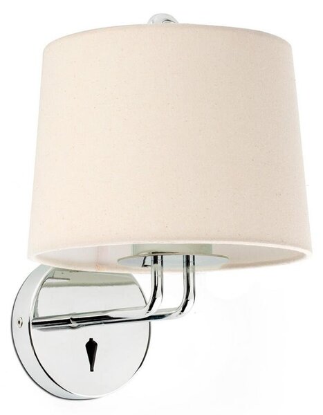 MONTREAL nástěnná lampa, chrom/béžová - FARO