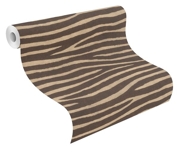 RASCH | Vliesová tapeta na zeď African Queen 751741 | 0,53 x 10,05 m | hnědá, béžová, černá