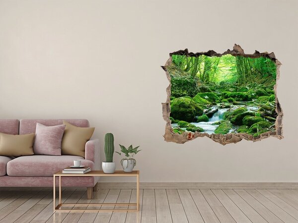 Nálepka fototapeta 3D výhled Potůček v lese nd-k-66843230