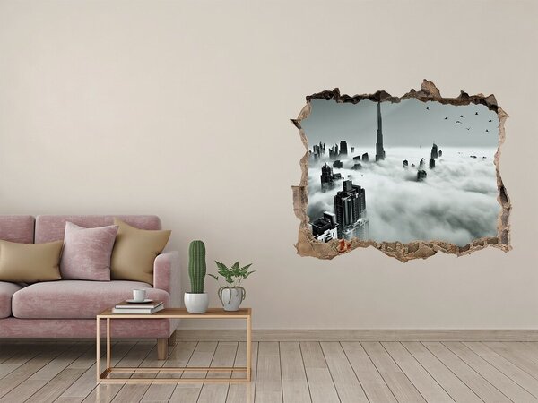 Fototapeta díra na zeď 3D Mlha nad Dubajem nd-k-67144180
