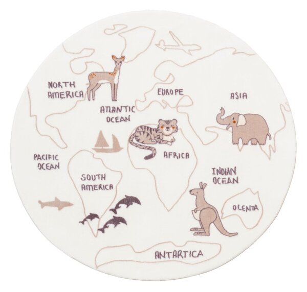 Koberec SOFTY Kids Animals World kruh