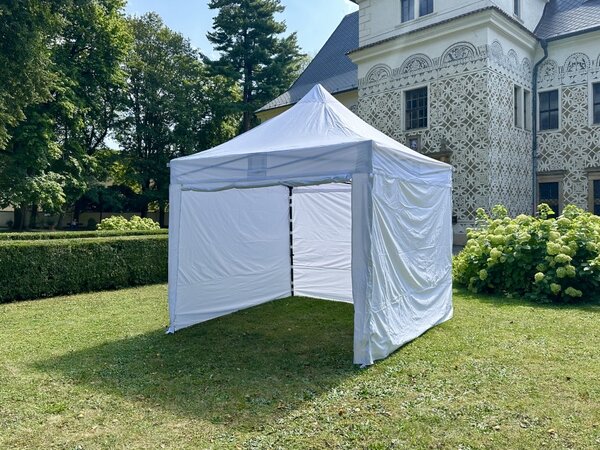 TENTino Nůžkový párty stan 2x2 m STEEL HEXAGON Barva opláštění (Zvolte variantu): 7A - ČERVENÁ