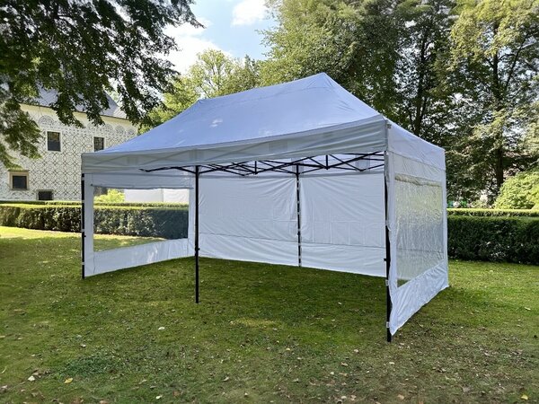 TENTino Nůžkový párty stan 3x6 m /6 noh STEEL HEXAGON Barva opláštění (Zvolte variantu): 5A - ŠEDÁ