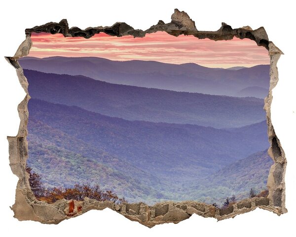Nálepka fototapeta 3D Západ slunce hory nd-k-67690811