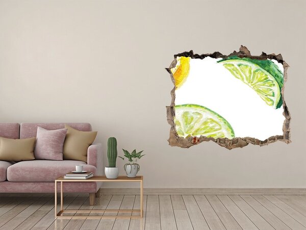 Nálepka díra na zeď beton Citron a limetka nd-k-67543489