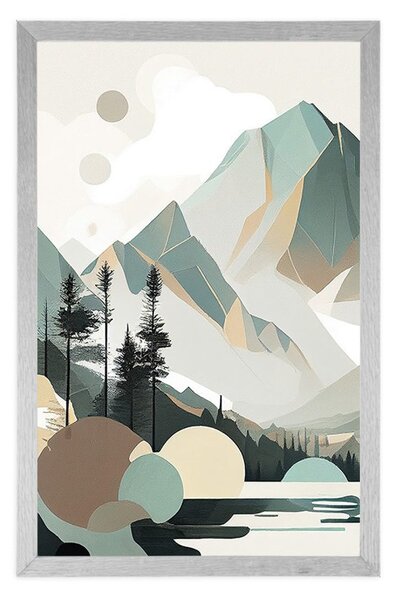 Plakát kouzelné Vysoké Tatry ve skandinávském designu