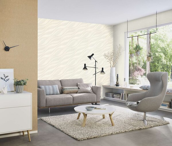 RASCH | Vliesová tapeta na zeď Amara 608618 | 0,53 x 10,05 m | zlatá