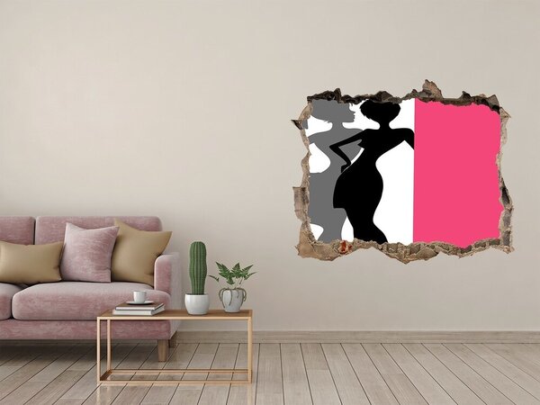 Díra 3D fototapeta nálepka Siluety žen nd-k-67460757