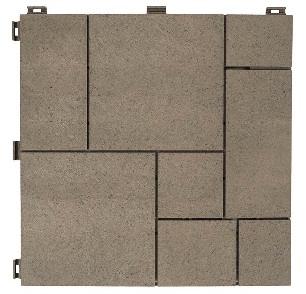 Multy home Gumová dlaždice STONE MOSAIC 30 x 30 cm, hnědá dub, 1 ks 4016.91.00