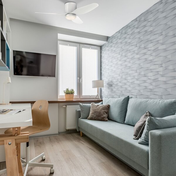 Stropní Lampa Westinghouse, Carla, stmívatelné, Bílá, Obývací pokoj, Plast, Moderní