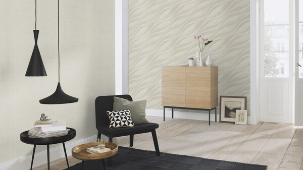 RASCH | Vliesová tapeta na zeď Amara 608663 | 0,53 x 10,05 m | šedá