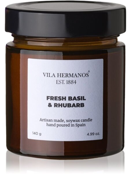 Vila Hermanos Apothecary Fresh Basil & Rhubarb vonná svíčka 150 g