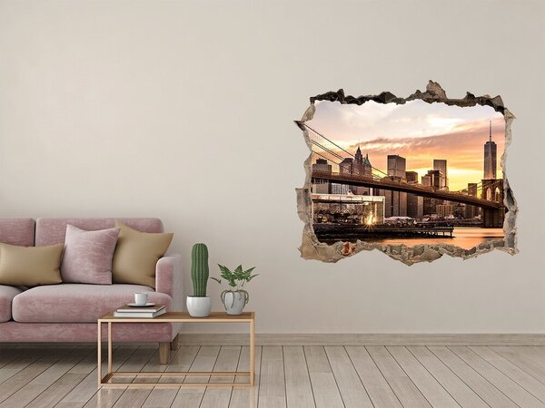 Fototapeta díra na zeď 3D Brooklynský most nd-k-69026847
