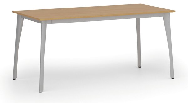 Jednací kancelářský stůl PRIMO OMEGA, 160x80 cm, šedá podnož, buk