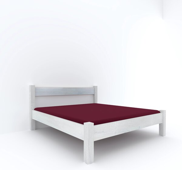 Flamel Postel One, Dub, 70x200 cm, Standard - Sněhově bílá