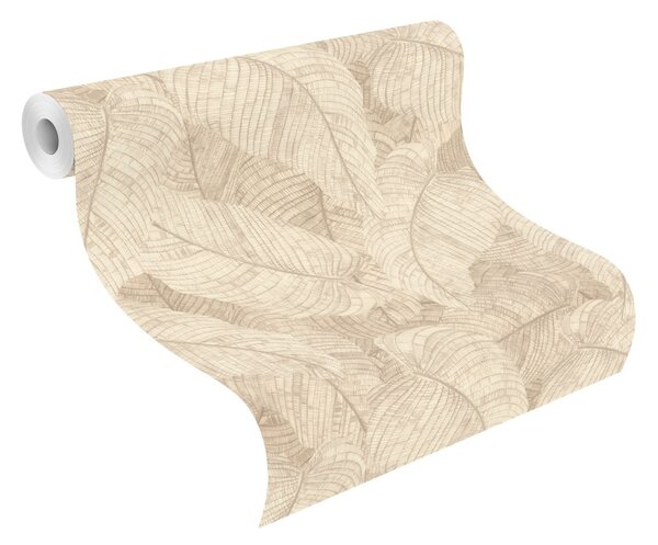 RASCH | Vliesová tapeta na zeď Amara 720556 | 0,53 x 10,05 m | béžová, krémová