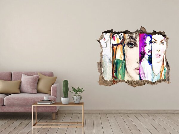 Díra 3D fototapeta nálepka Ženské portréty nd-k-69275480