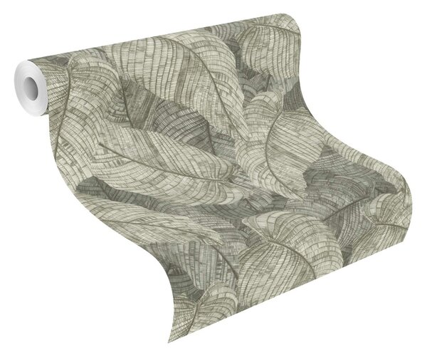 RASCH | Vliesová tapeta na zeď Amara 720549 | 0,53 x 10,05 m | zelená, bílá