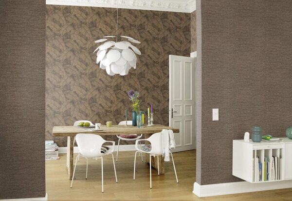 RASCH | Vliesová tapeta na zeď Amara 720570 | 0,53 x 10,05 m | hnědá, černá