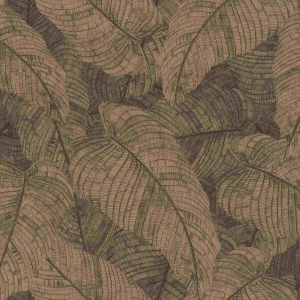 RASCH | Vliesová tapeta na zeď Amara 720570 | 0,53 x 10,05 m | hnědá, černá