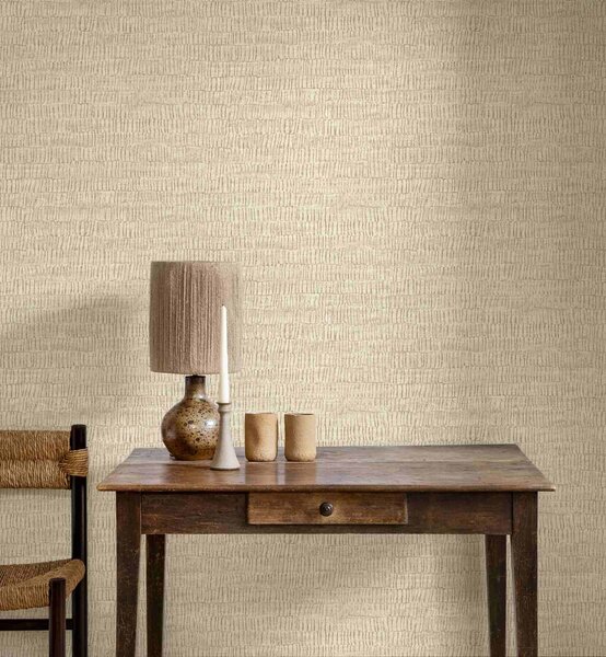 RASCH | Vliesová tapeta na zeď Amara 720655 | 0,53 x 10,05 m | krémová, zelená, hnědá