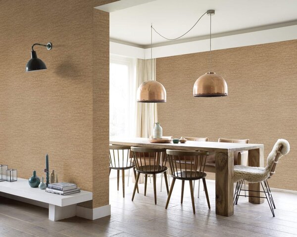RASCH | Vliesová tapeta na zeď Amara 720648 | 0,53 x 10,05 m | hnědá, béžová
