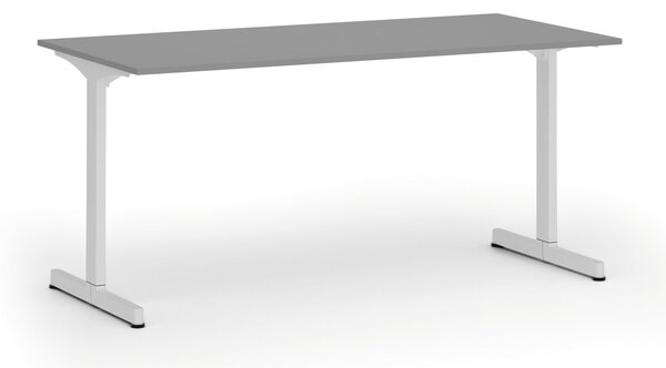 Kancelářský stůl PRIMO BETA, 160x80 cm, bílá podnož, grafit