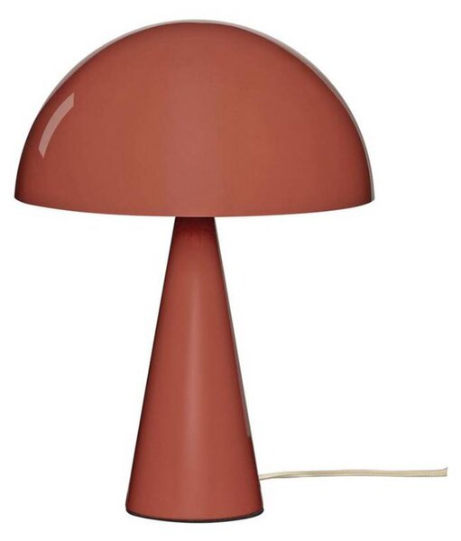 Hübsch HÜBSCH stolní lampa Mush Mini, červená, kov, výška 34 cm, Červená, Ložnice, kov, Moderní