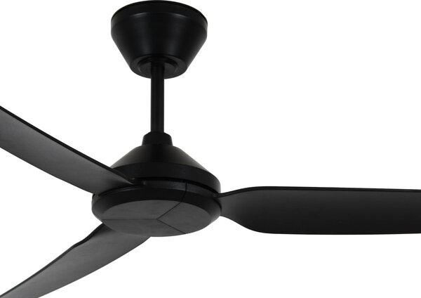 Stropní ventilátor Polis, černý, Ø 137 cm, tichý – Beacon Beacon Lighting, Polis, Černá, Obývací pokoj, Plast, Moderní