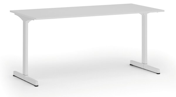 Kancelářský stůl PRIMO BETA, 160x80 cm, bílá podnož, bílá