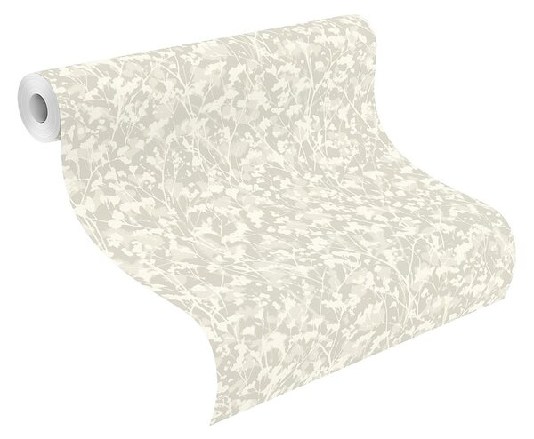 RASCH | Vliesová tapeta na zeď Amara 720761 | 0,53 x 10,05 m | šedá, krémová