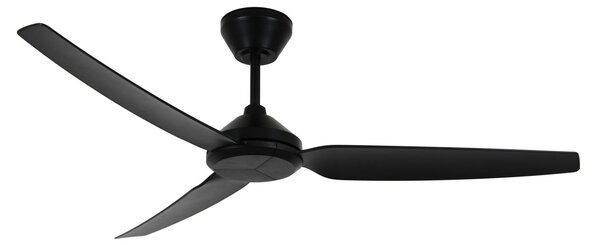 Stropní ventilátor Polis, černý, Ø 137 cm, tichý – Beacon Beacon Lighting, Polis, Černá, Obývací pokoj, Plast, Moderní