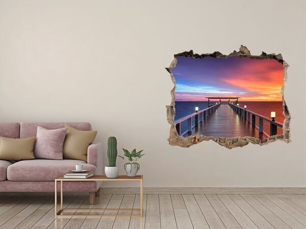 Nálepka fototapeta 3D výhled Dřevěný most nd-k-70190870