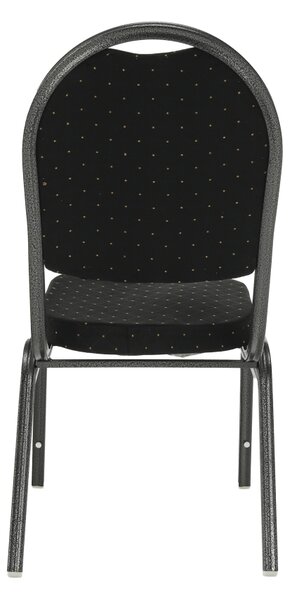 KONDELA Židle, stohovatelná, látka černá / rám šedý, JEFF 2 NEW