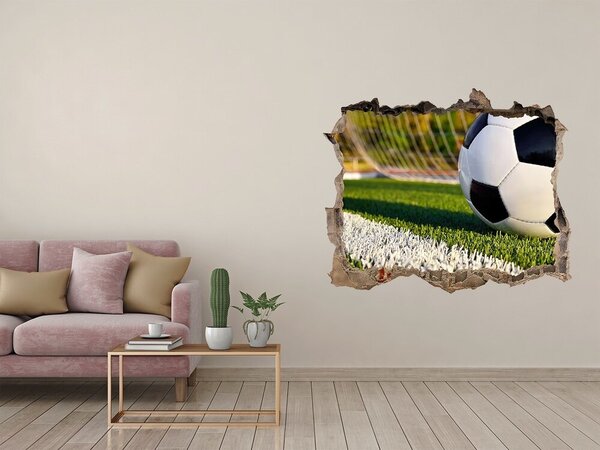 Fototapeta díra na zeď 3D Míč v brance nd-k-70358080