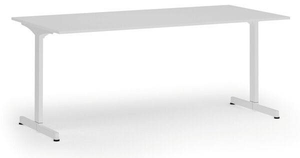 Kancelářský stůl PRIMO BETA, 180x90 cm, bílá podnož, bílá