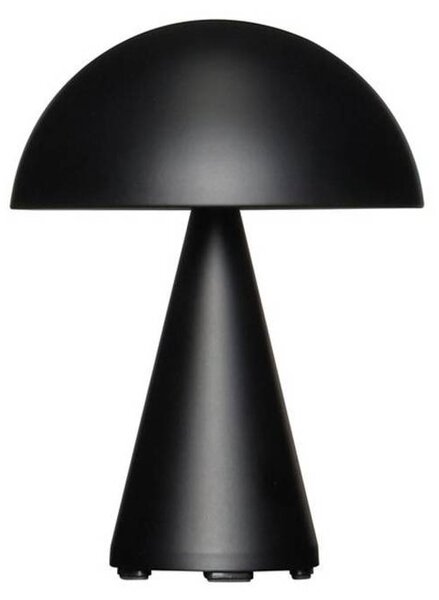Hübsch HÜBSCH LED stolní lampa Mush, matná černá, výška 20 cm, stmívatelný, Černá, kov, Moderní