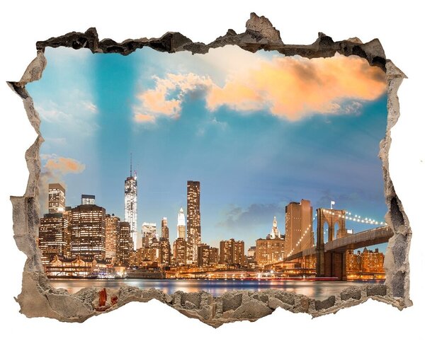 Fototapeta díra na zeď 3D Brooklynský most nd-k-70496759