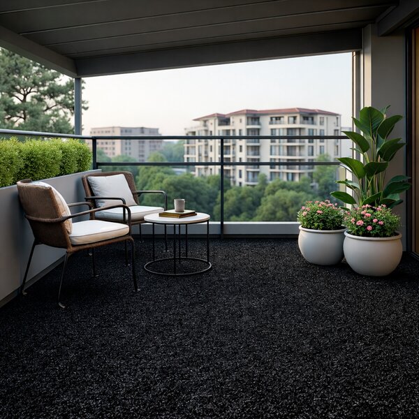 Europe Grass, Umělá tráva PartyGrass Black, na míru, šíře 4m, černá