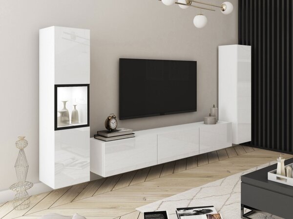 Obývací stěna Zinigo III, Barva: černý grafit, Osvětlení: bez osvětlení 5903211466854