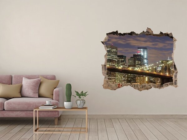 Fototapeta díra na zeď 3D Brooklynský most nd-k-70432448