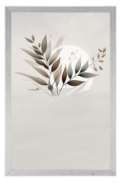 Plakát minimalistické listy v boho designu