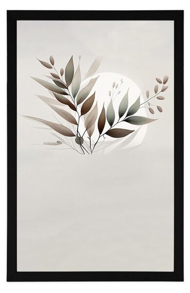 Plakát minimalistické listy v boho designu