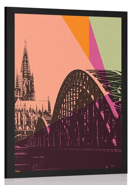 Plakát digitální ilustrace města Kolín