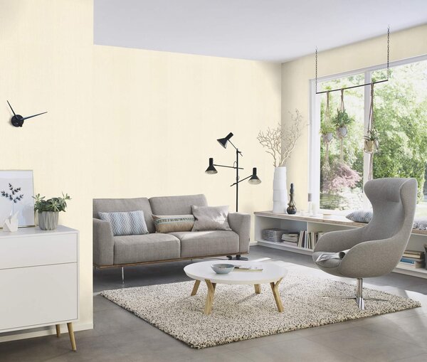 RASCH | Vliesová tapeta na zeď Back to Nature 746020 | 0,53 x 10,05 m | krémová
