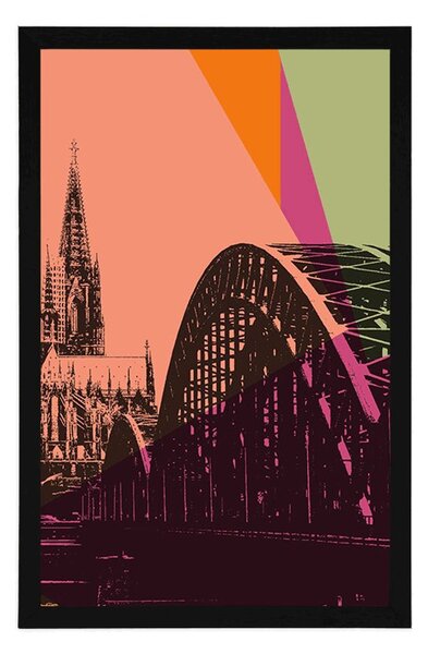 Plakát digitální ilustrace města Kolín