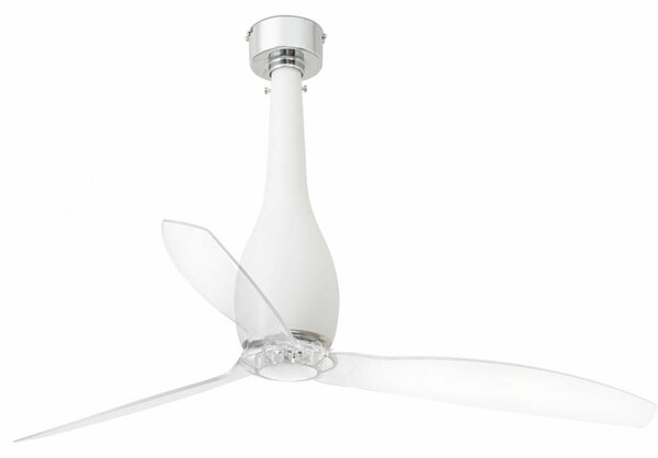 ETERFAN, bílá/transparentní, stropní ventilátor s DC motorem - FARO